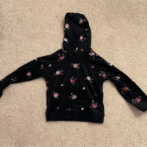 Abercrombie Kids Super soft Black Hoodie with Floral